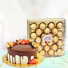 Chocolate Fruit Cake With Rocher